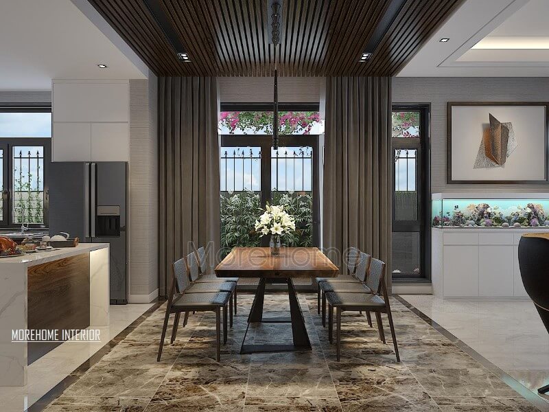 Thiết kế phòng ăn biệt thự