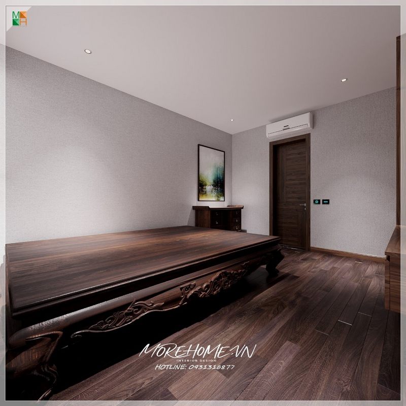 Không gian nội thất trang trí phù hợp với không gian diện tích sắp xếp khoa học hợp lí cho sử dụng của gia chủ