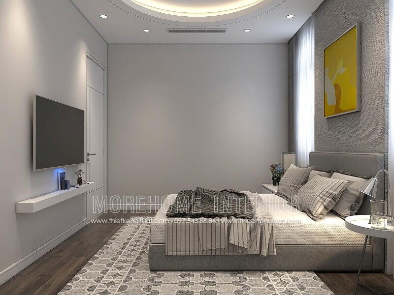 Thiết kế giường ngủ chung cư đẹp đầy ấn tượng